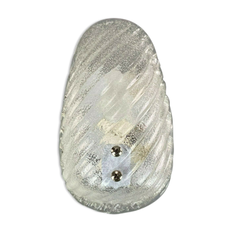 Ice glass wall light space age design