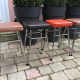 In leatherette vintage stools