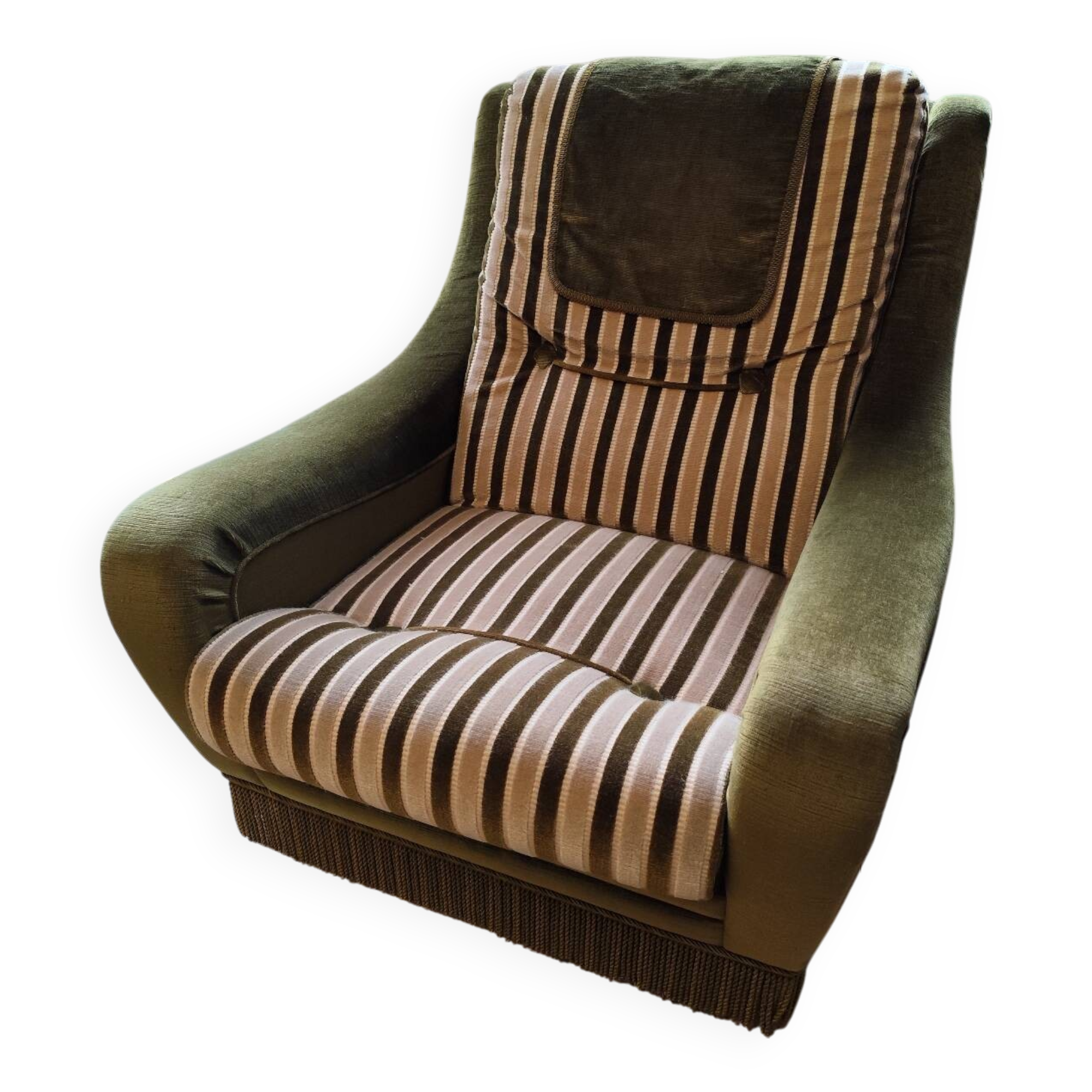 Vintage 70s fabric armchair