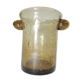 Smoked bubble glass ice bucket, Biot