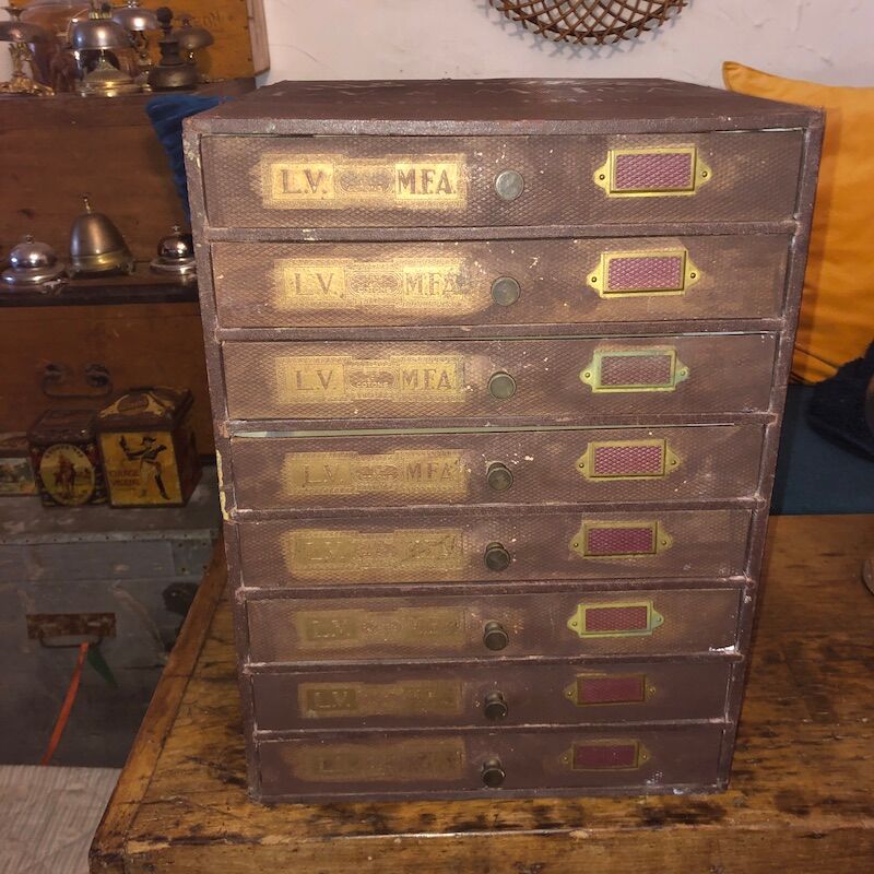 Haberdashery cabinet 8 drawers l.v. and m.f.a paris-lille