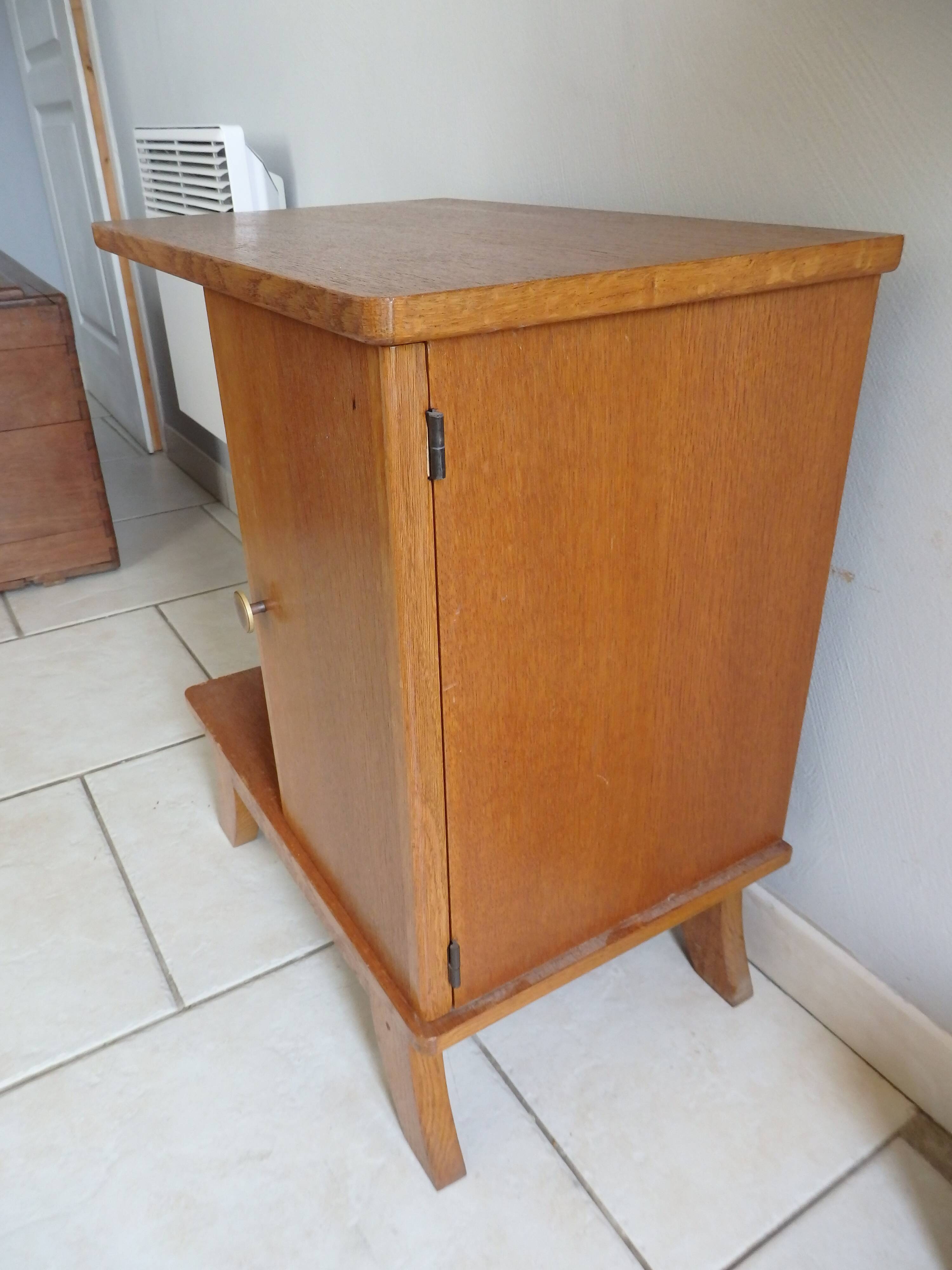 Vintage bedside table year 50 60 Scandinavian