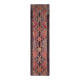 1970s Turkish Oushak Handmade Wool Cotton Orange Runner Rug 90x400