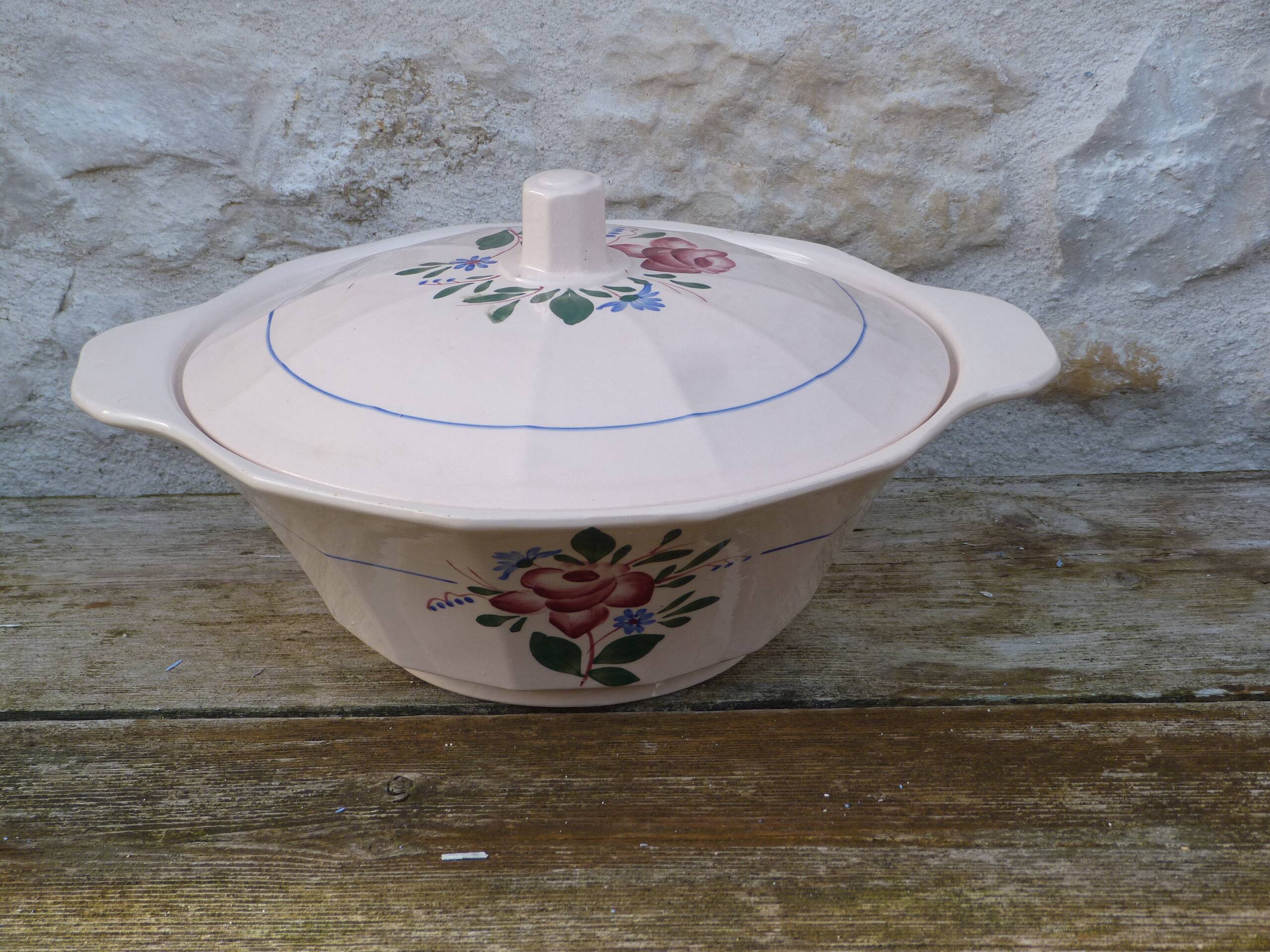 Old Digoin ceramic soup tureen