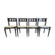 4 chaises bois vintage 70"