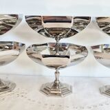 Stainless steel ice cream cups, hexagonal shape (ref2)