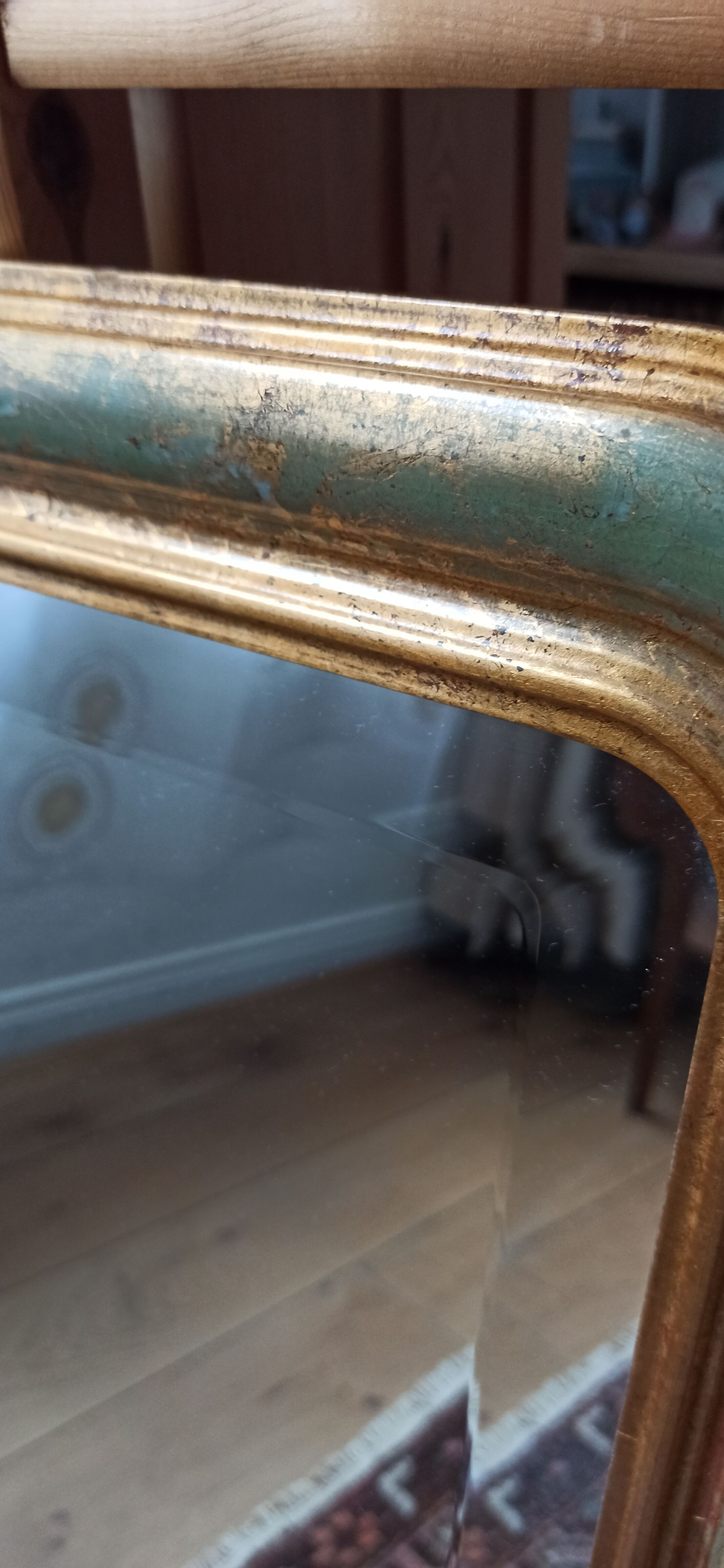 Decorative antique mirror marble effect 52x70cm