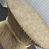 John and Elinor Mcguire lacquered bamboo table leg