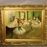 Oil on Panel "Dance Class" by Degas