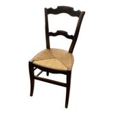 Vintage straw wooden chair