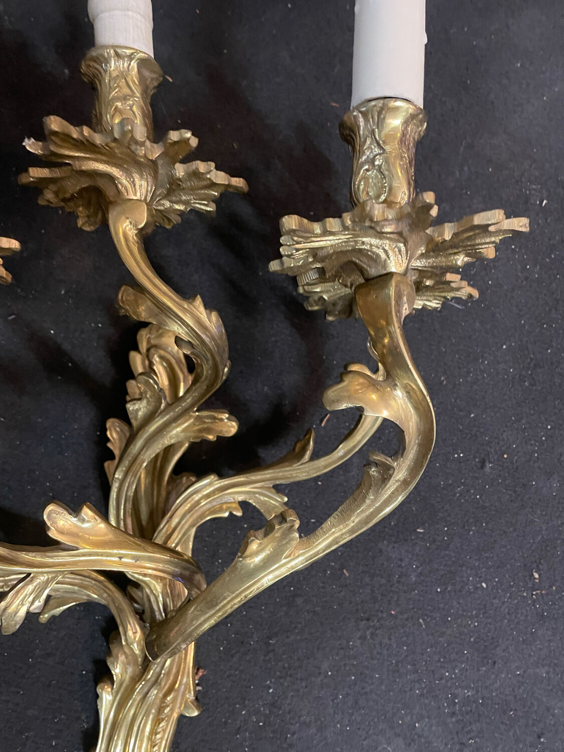 Pair of bronze sconces