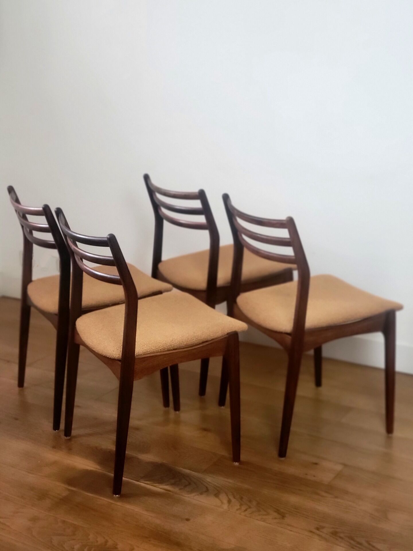 Set of 4 vintage Danish chairs by Vestervig Eriksen in rosewood