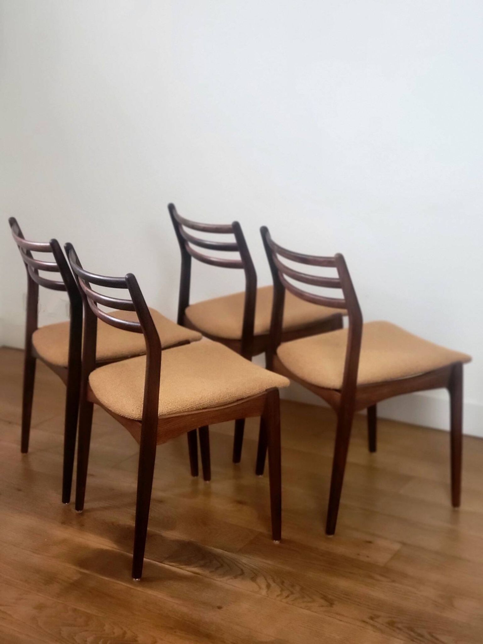 Set of 4 vintage Danish chairs by Vestervig Eriksen in rosewood