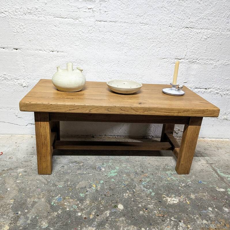 Solid oak coffee table