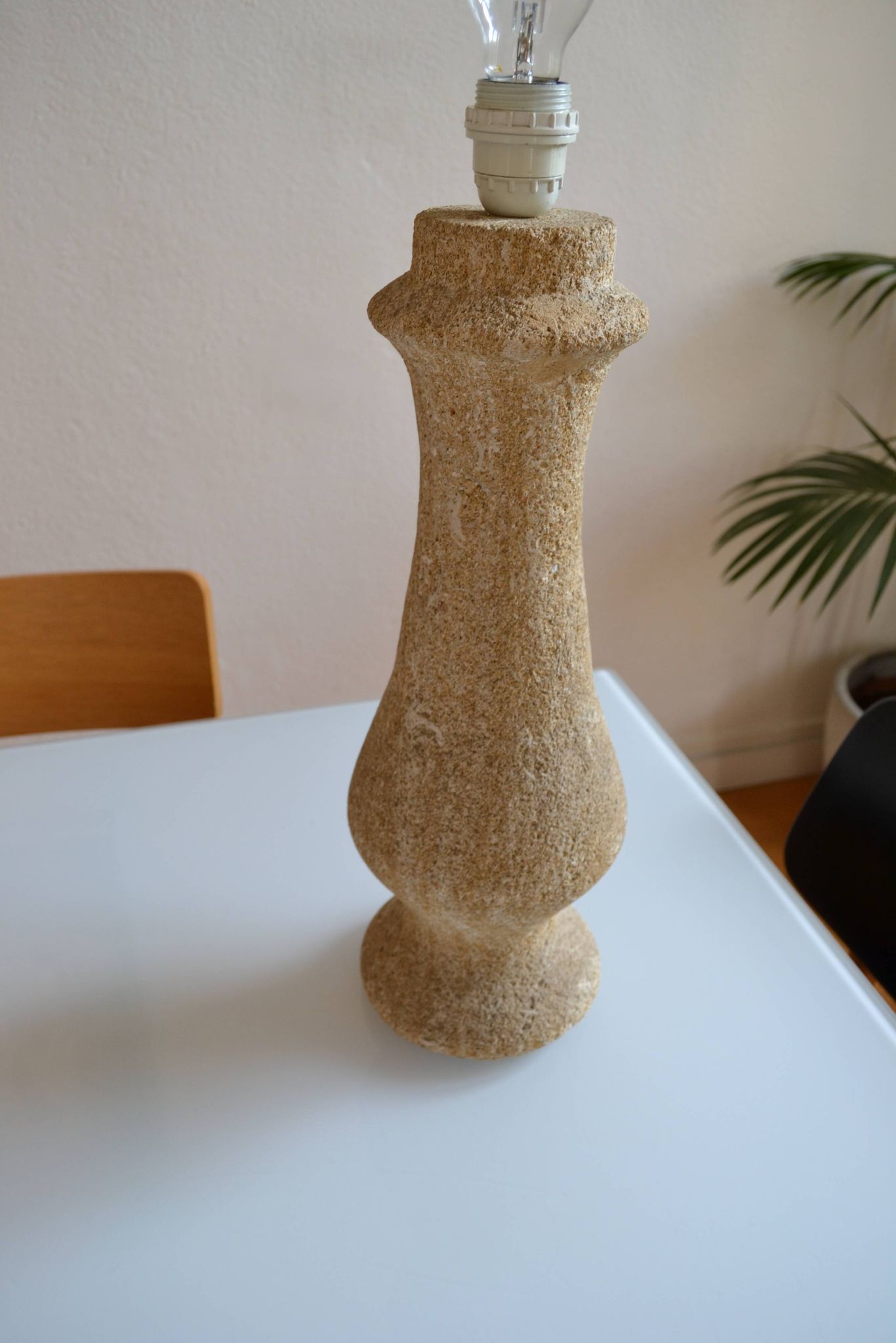 Pied de Lampe Travertin Pierre Design Fratelli Mannelli Albert Tormos