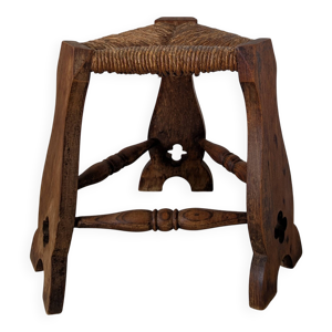tabouret bas de ferme - bois