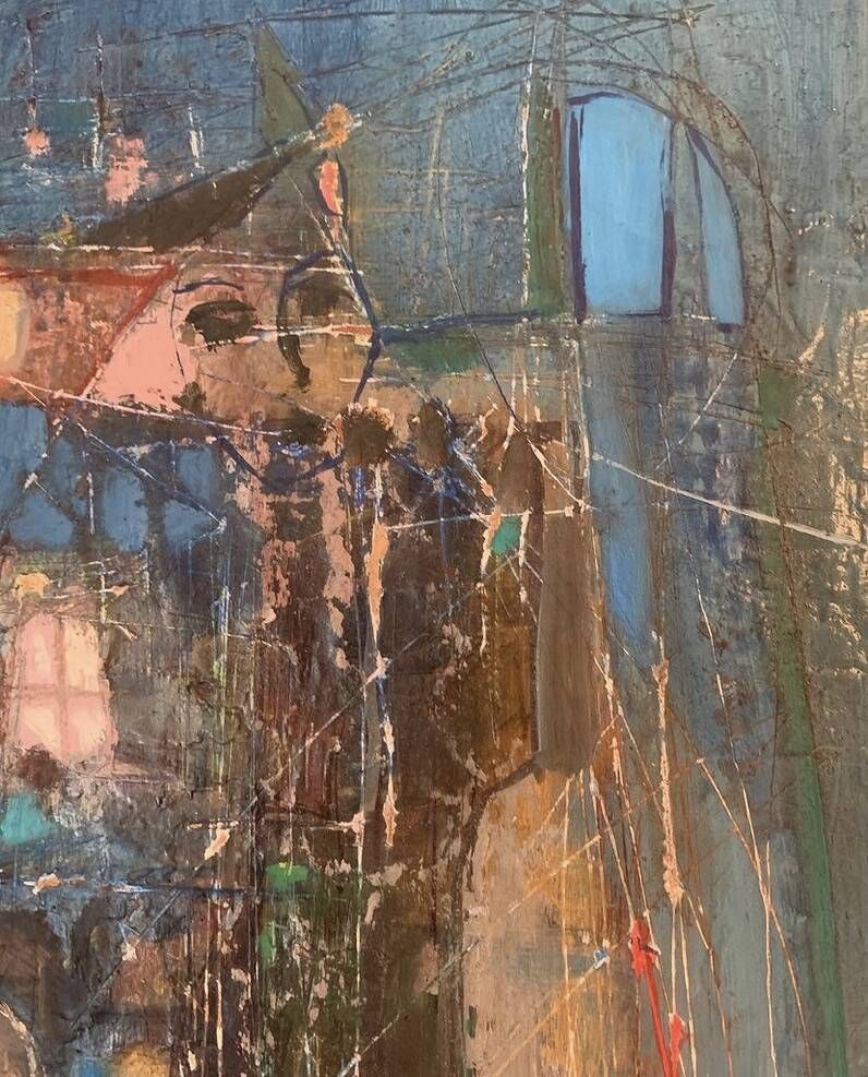 Pierre Malrieux 1920-2022 "Abstraction" Oil on Panel - Cap Ferret 1975