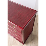 Vintage Dal Vera chest of drawers in bamboo and wicker, 1960