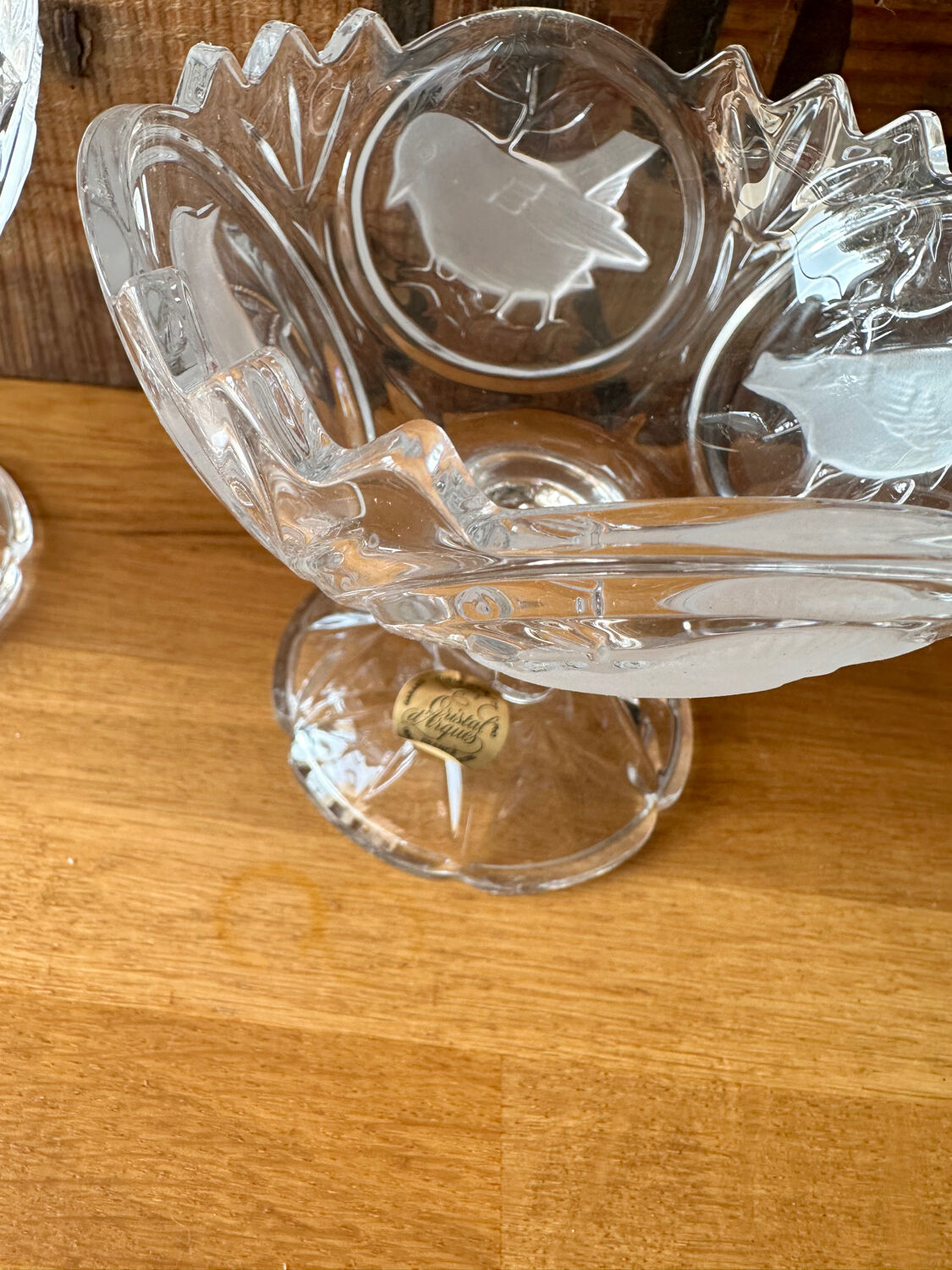 Vintage arque crystal dessert cups