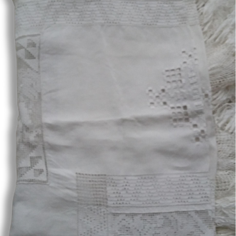 Old square tablecloth