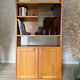 Vintage oak display bookcase