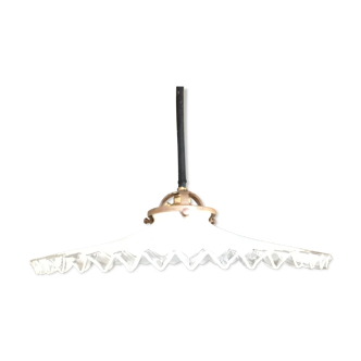 Old white opaline and brass hanging No.2
