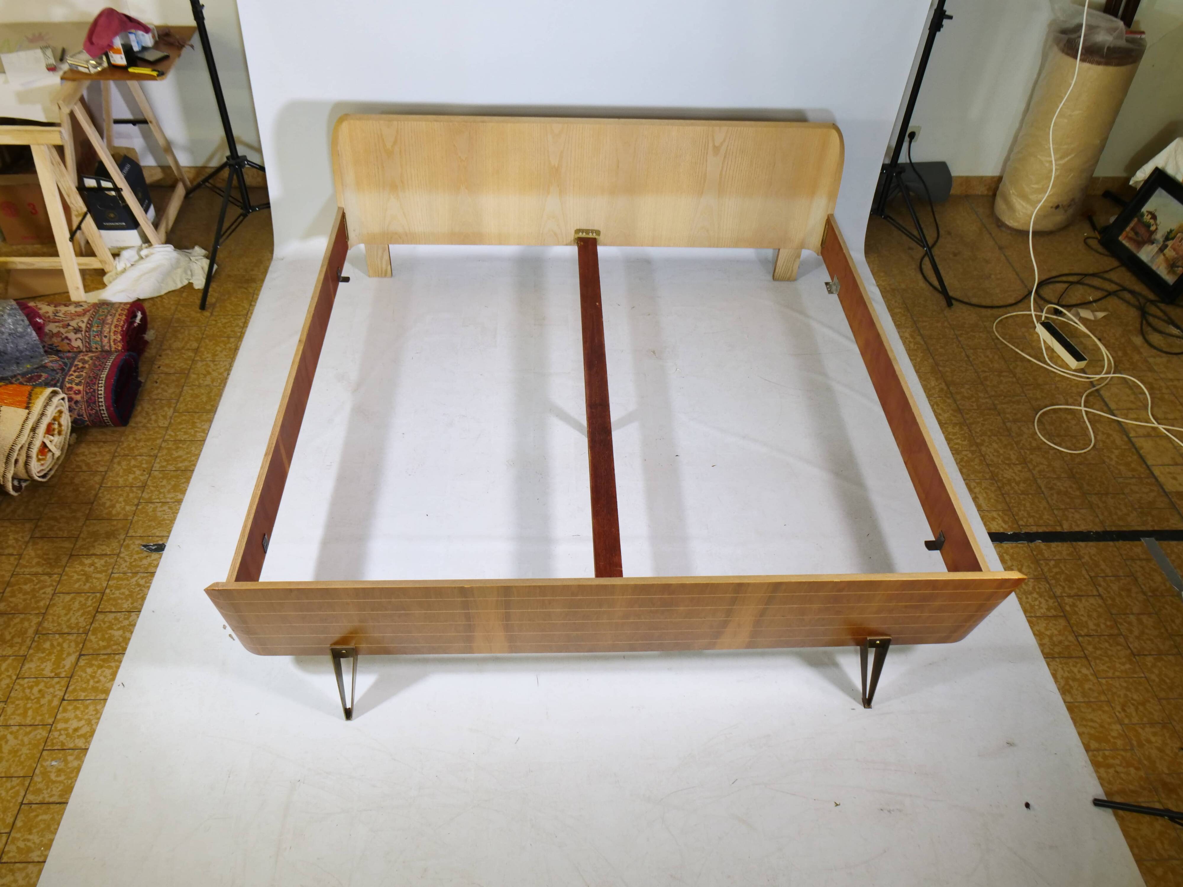 Vintage design double bed, 50s 60s