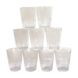 Nine vintage glasses of cider 40s