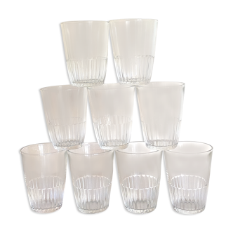 Neuf verres à cidre vintages années 40