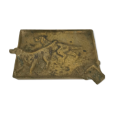 Ashtray hunting dog brass