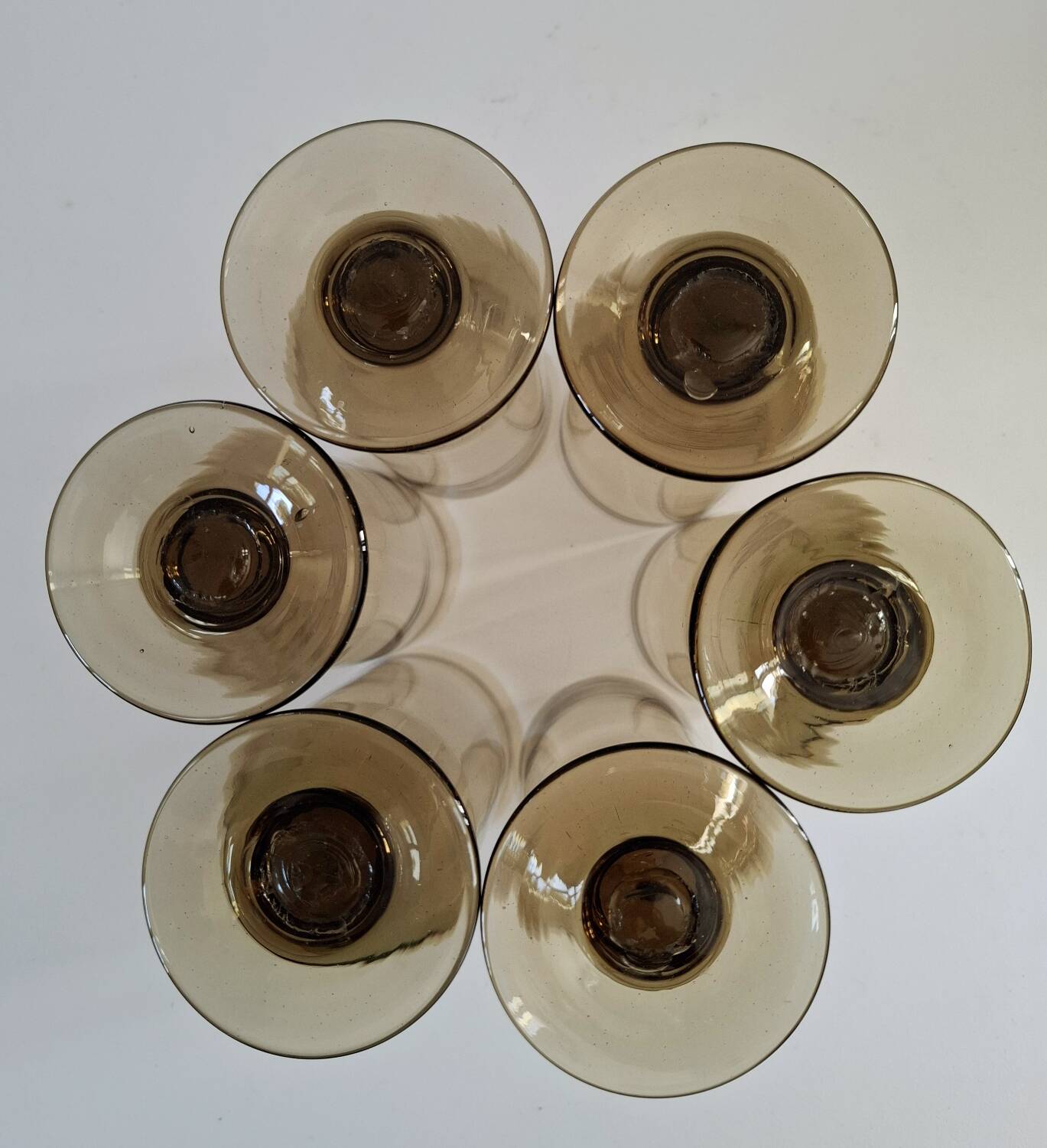 Verres soufflés bouche 70's