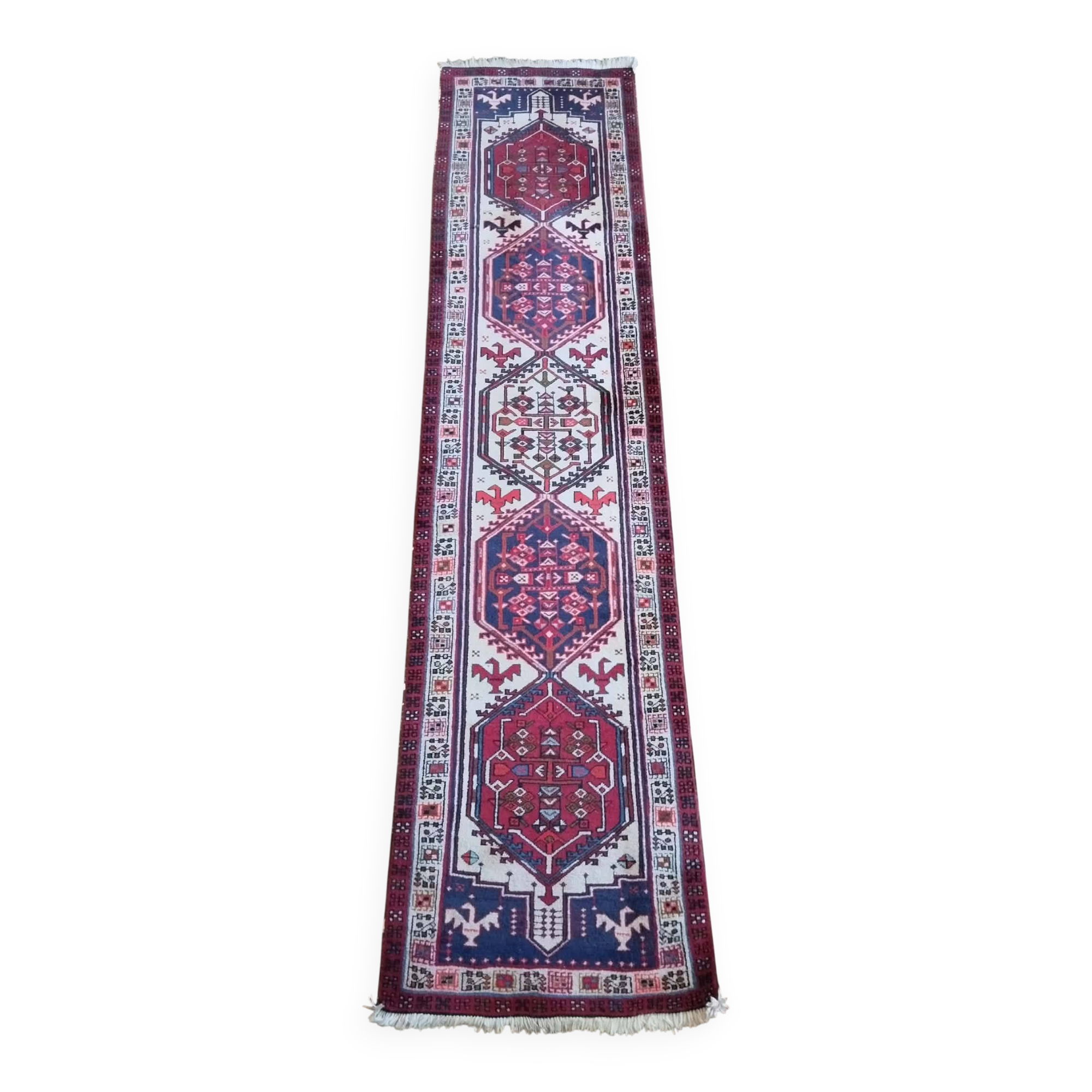 Handmade Persian Heriz hallway rug 295x70cm