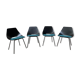 Série de 4 chaise "Tonneau" de Pierre Guariche pour Steiner