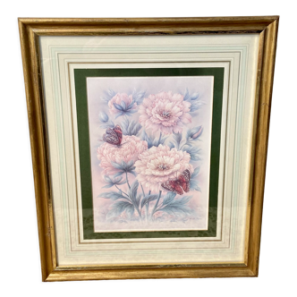 Botanical frame peonies