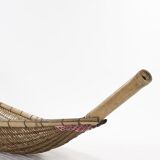 Bamboo and wicker seat