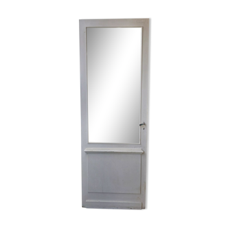 Interior door in wood, glazed, nineteenth