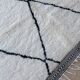 Tapis Marocain Beni Ourain blanc - 347 x 202 cm