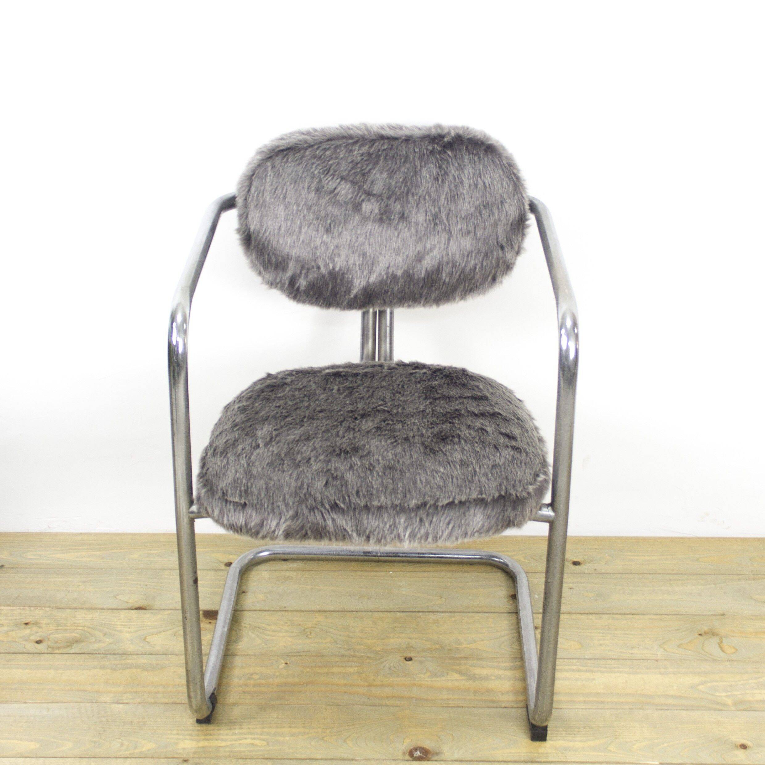 Vintage Faux Leather Chairs, Spain, 1970s