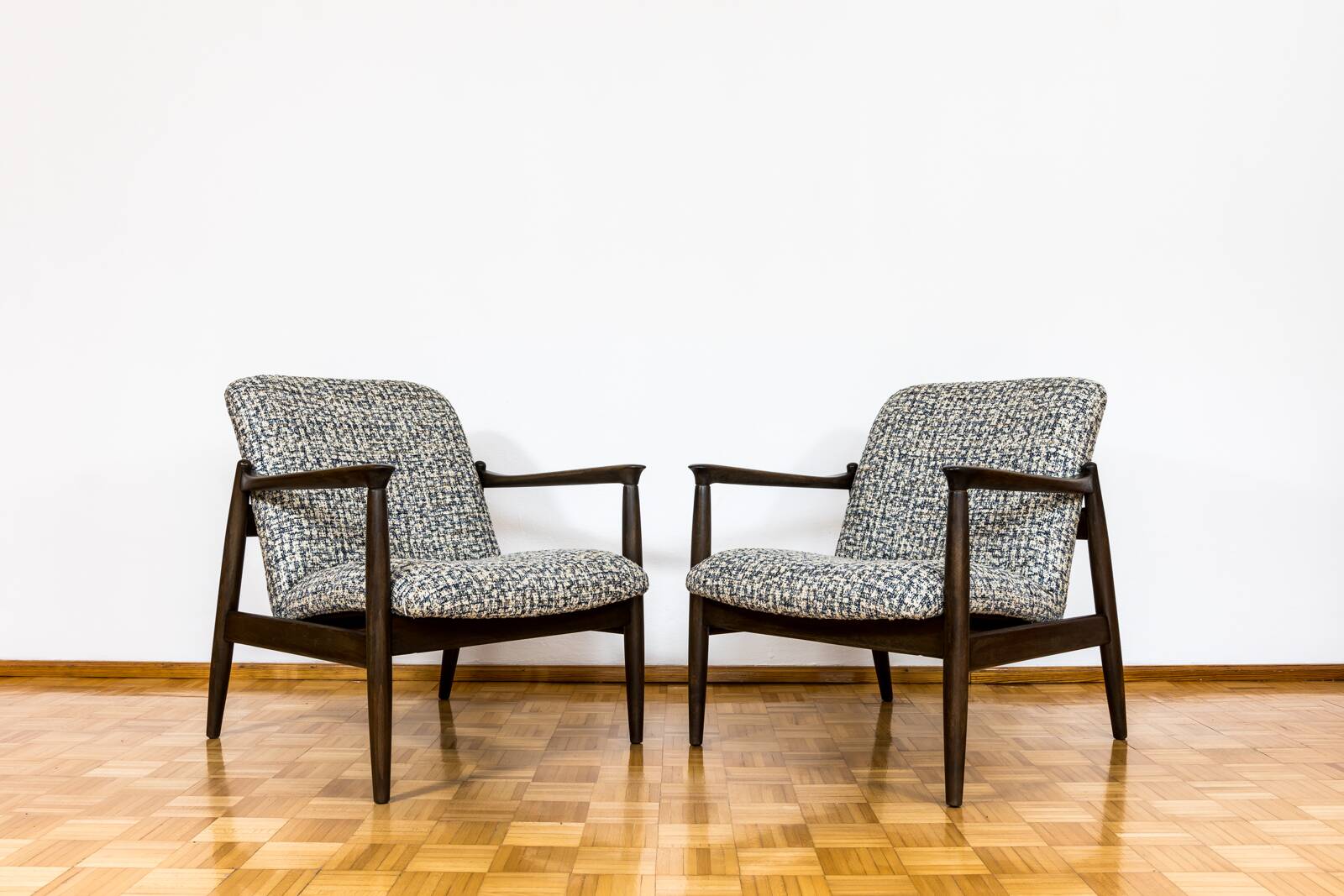 Customizable Blue Armchairs By Edmund Homa, 1960s
