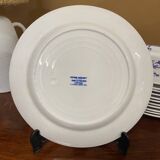 Set of 12 Tournai porcelain plates, Boch Frères, fly decor