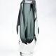 Faceted submerged vase, grey-blue Murano glass – dlg Flavio Poli