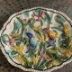 Dish in enamelled ceramic slip, with fish motifs, decorative, collector, vintage