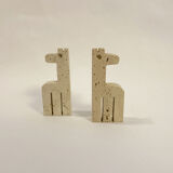 Travertine giraffes by Enzo Mari for Fratelli Mannelli, 70s