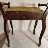 Tabouret de piano ancien avec coffre à partitions