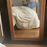 Mercury mirror. Frame in solid oak wood.