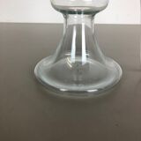 Pied de lampe de table en verre clair moderne danois par HOLMEGAARD, Danemark années 1970