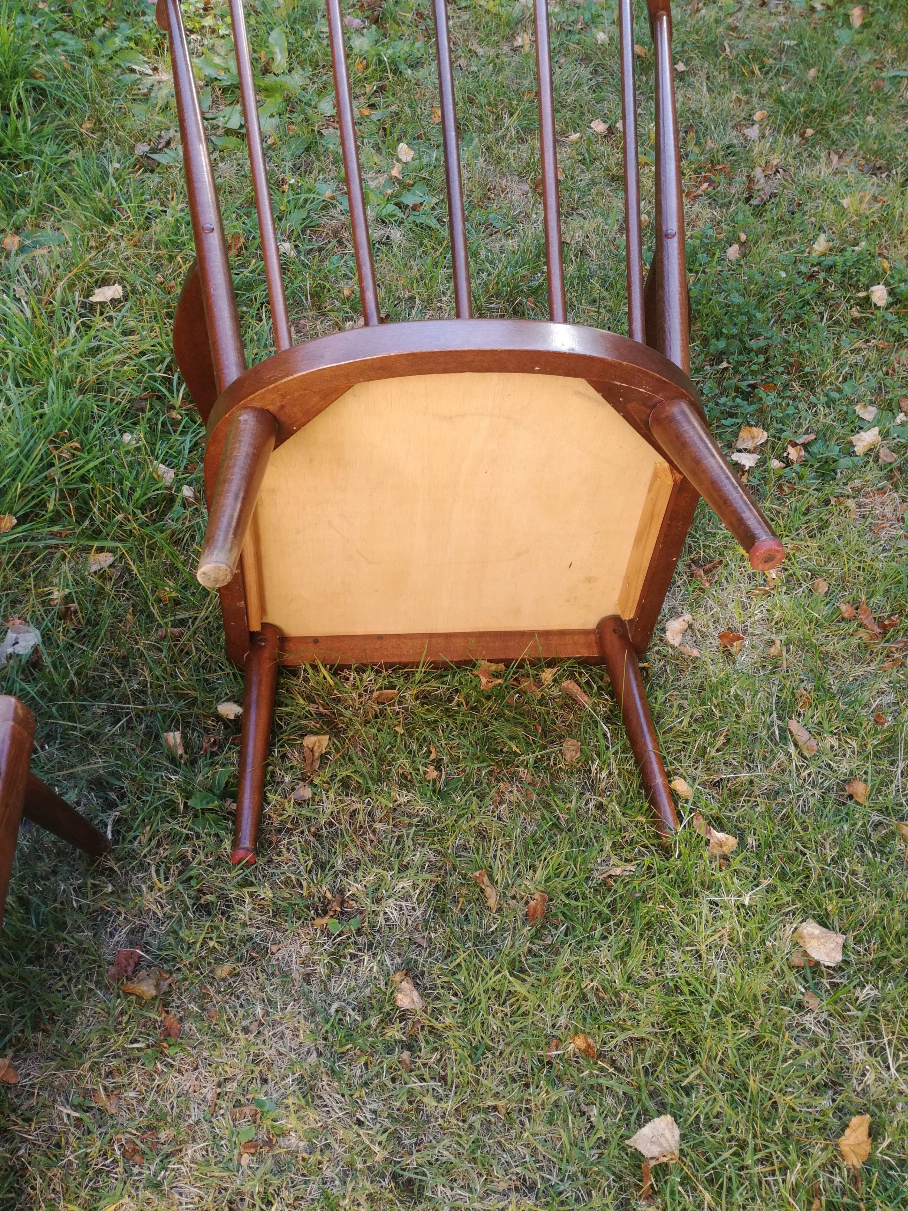 Pair of Baumann fan armchairs