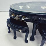 Chinese Coffee Table with 6 Matching Stools