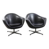 Vintage Pair of Galon Swivel Armchairs — Second Half of the 20th Century