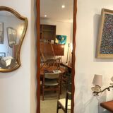 Rectangular mirror in the years 60-130 x 41 cm teak